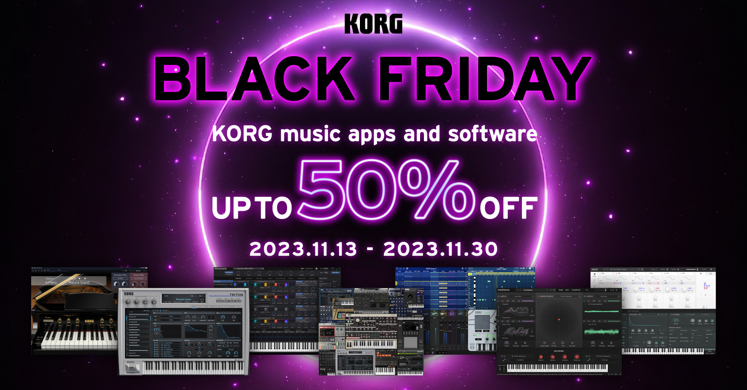 Noticias | BLACK FRIDAY: KORG music apps & software - Up To 50