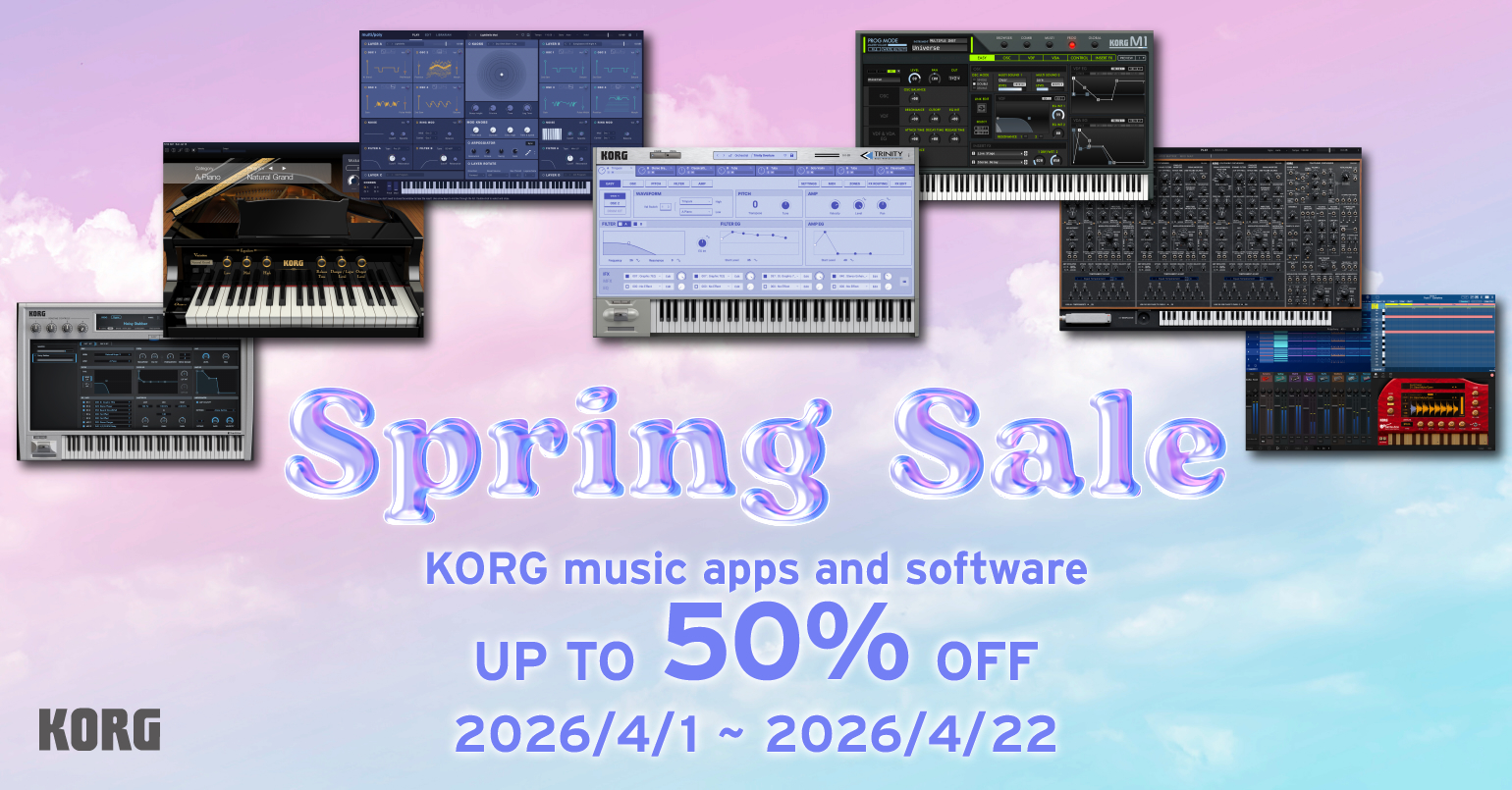 News | Spring Sale : KORG music apps & software - all products are