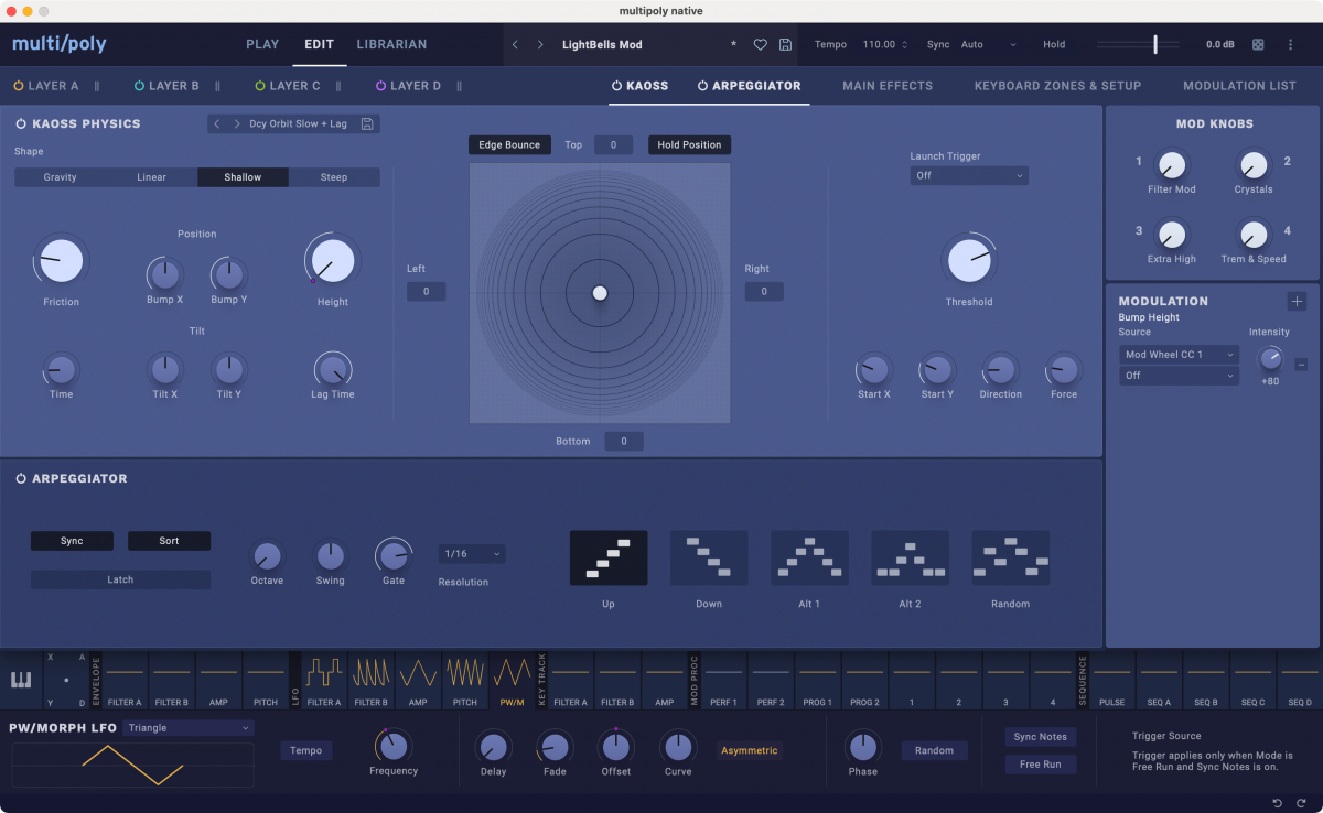 Edit / Kaoss Physics and Arp