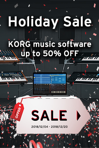 KORG music software: Holiday Sale - up to 50% OFF!