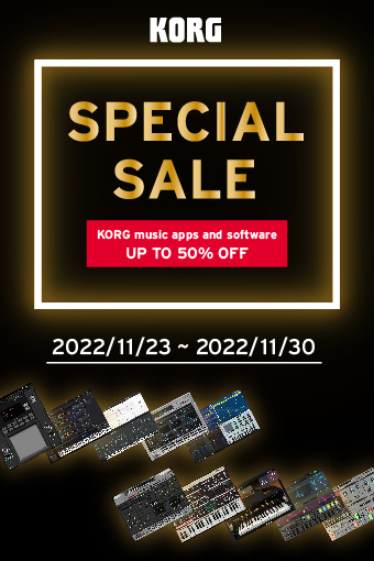 SPECIAL SALE : KORG apps & software UP TO 50% OFF