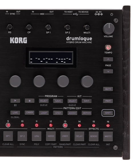 KORG drumlogue シンセサイザー 本体 ACアダプター付き KORG drumlogue