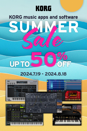 KORG music apps & software: Summer Sale - all products are up to 50% OFF!