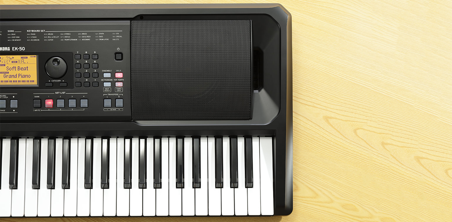 supporto per tastiera regolabile e pedale di sostegno Korg EK-50 Entertainer Tastiera con poggiapiedi regolabile Knox 