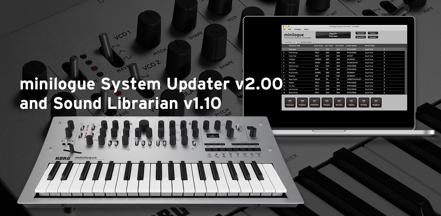 ニュース | minilogue - System Updater v2.00とSound Librarian v1.10