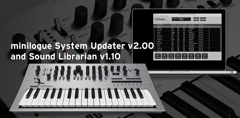 ニュース | minilogue - System Updater v2.00とSound Librarian v1.10