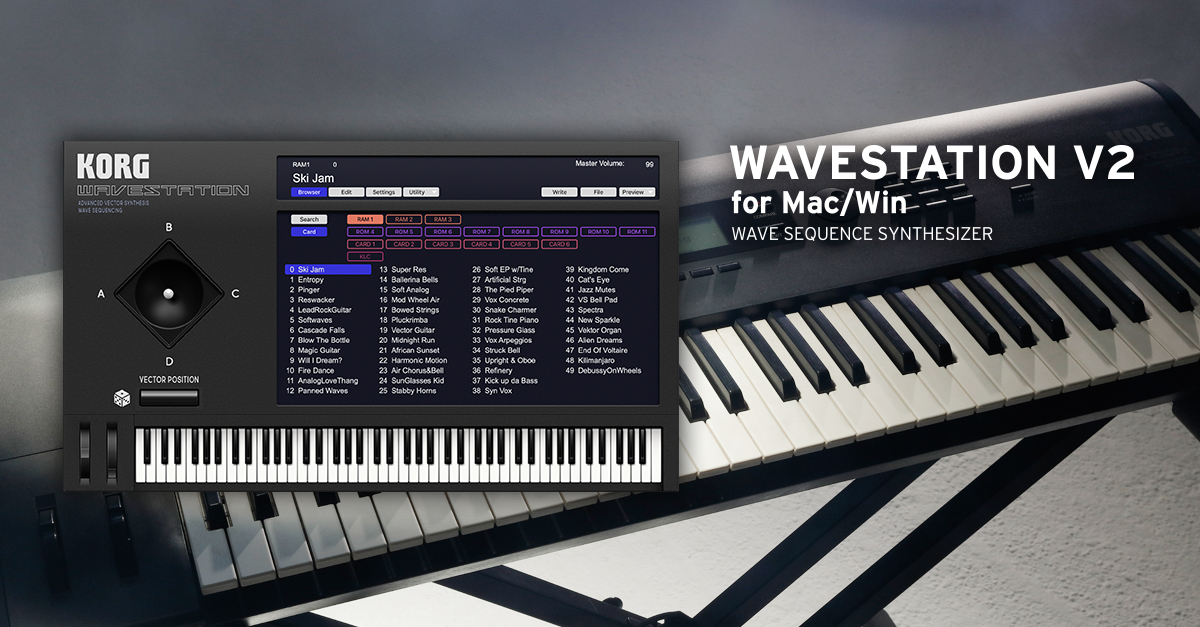 WAVESTATION V2 for Mac/Win - WAVE SEQUENCE SYNTHESIZER | KORG (Japan)