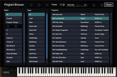 Mono/Poly V2 for Mac/Win - 4VCO SYNTHESIZER | KORG (Japan)