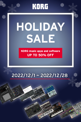 Holiday Sale : KORG apps & software UP TO 50% OFF