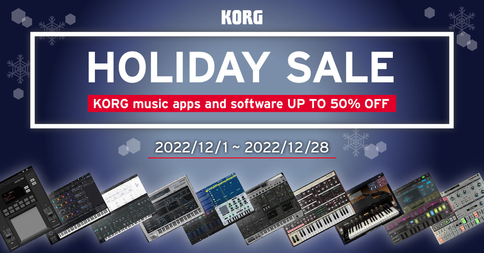 News | Holiday Sale: KORG music apps & software up to 50% OFF Sale