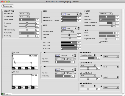microkorg sound editor creating a new patch