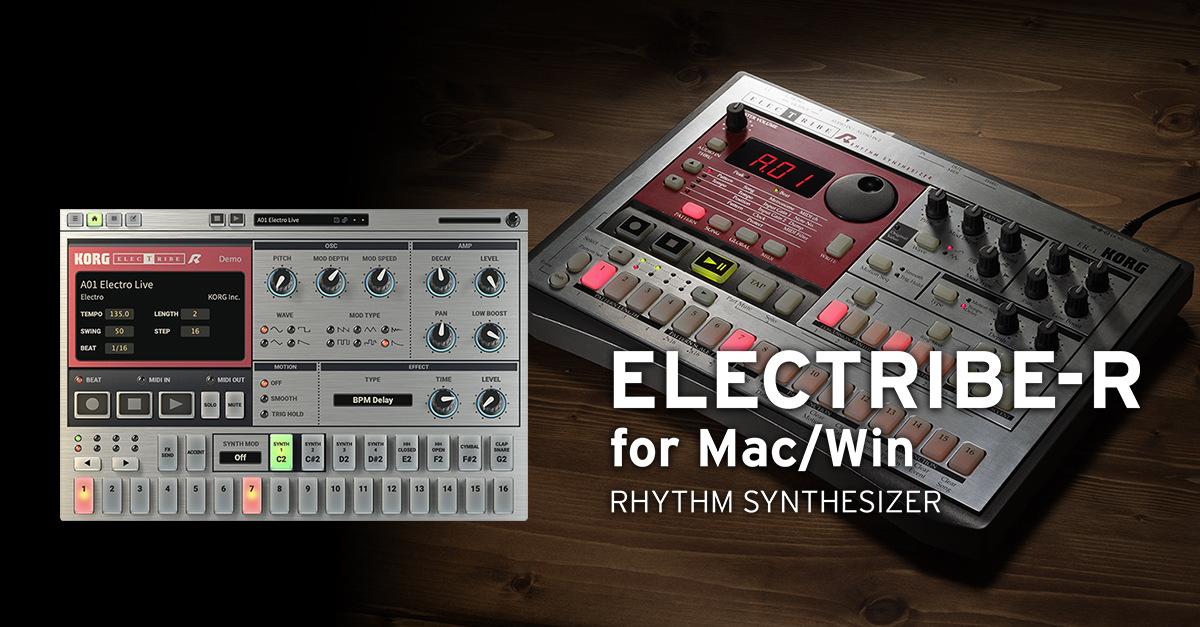 ELECTRIBE-R for Mac/Win - RHYTHM SYNTHESIZER | KORG (U.K.)