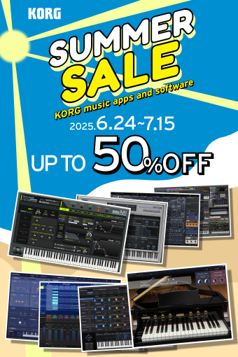 Summer Sale : KORG music apps & software - all products are up to 50% OFF!
