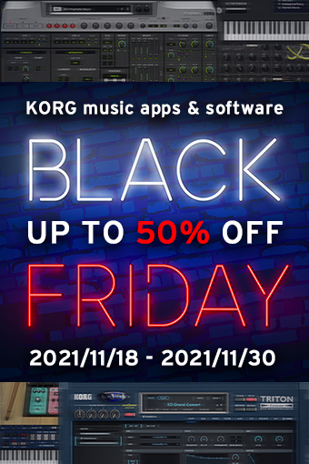 BLACK FRIDAY: KORG music apps & software up to 50% OFF Sale!