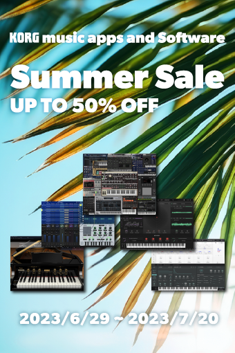 KORG music apps & software: Special Summer Sale - all products are up to 50% OFF!