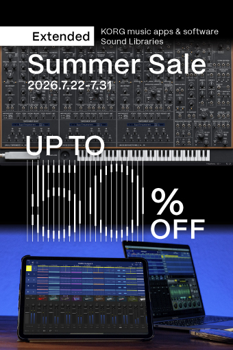 Extended Summer Sale - KORG music apps and software UP TO 50% OFF!
