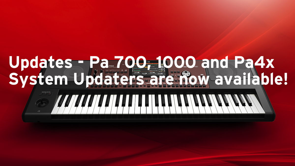 News | Updates - Pa700, 1000 and Pa4x System Updaters are