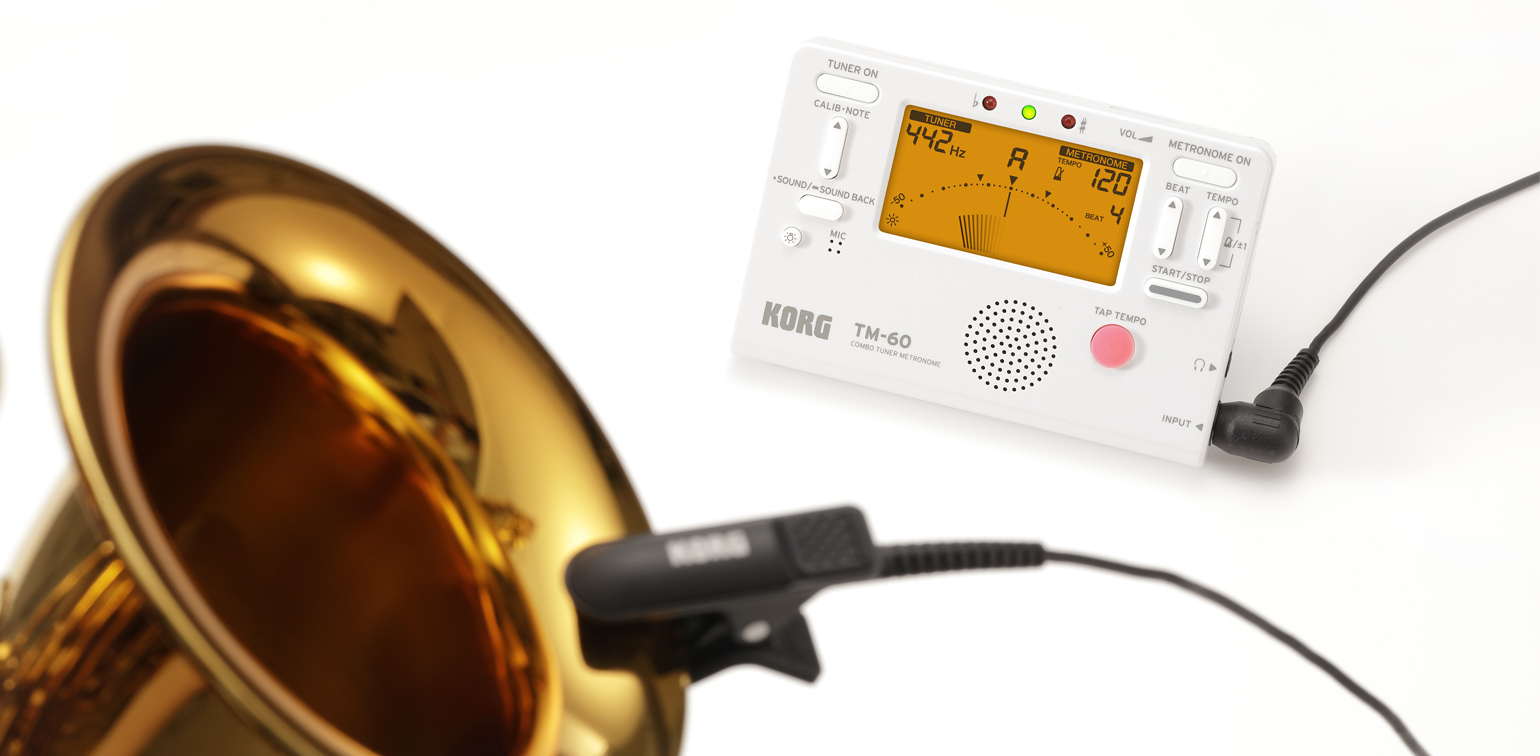 Tuner section quickly and accurately detects the pitch of wind and string instruments