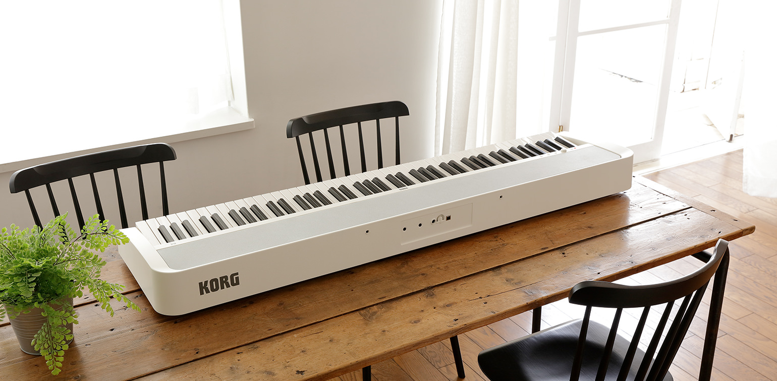 Piano numérique Korg B2 blanc version meuble - Dorélami