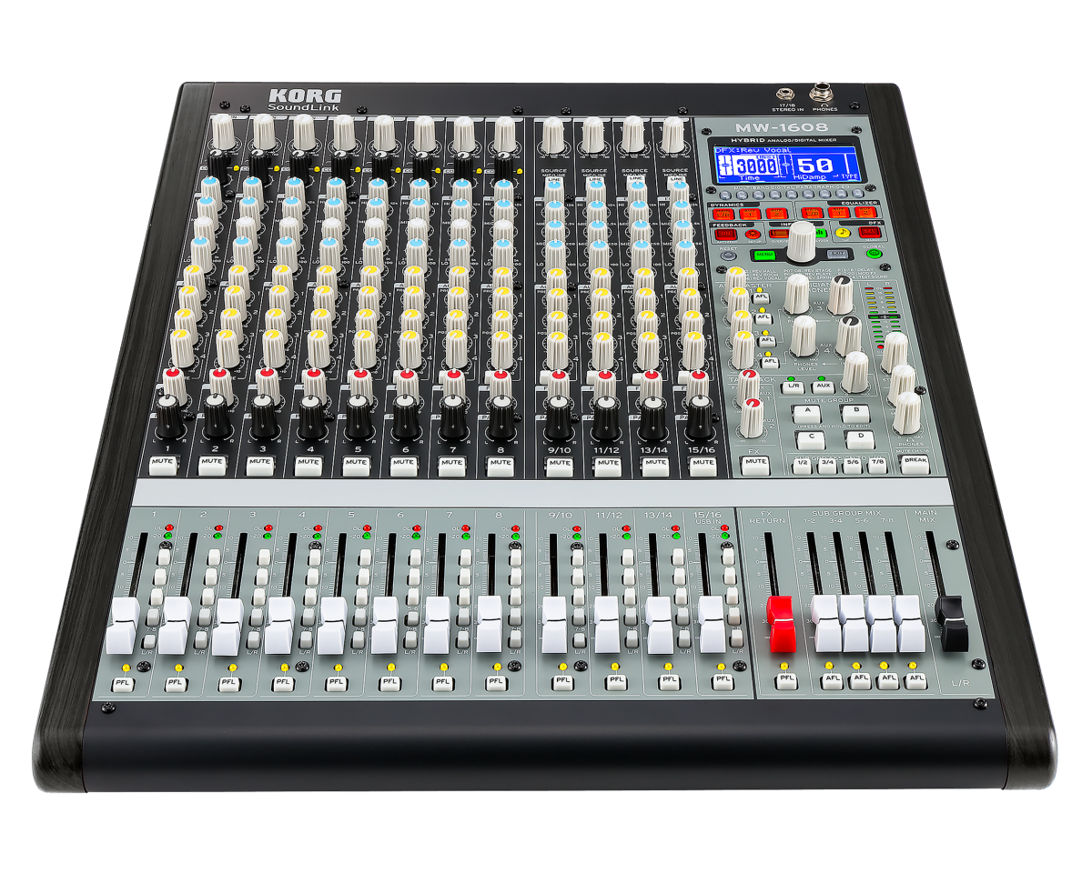 Korg SoundLink MW1608 16-Ch 8-Bus Hybrid Mixer - Black