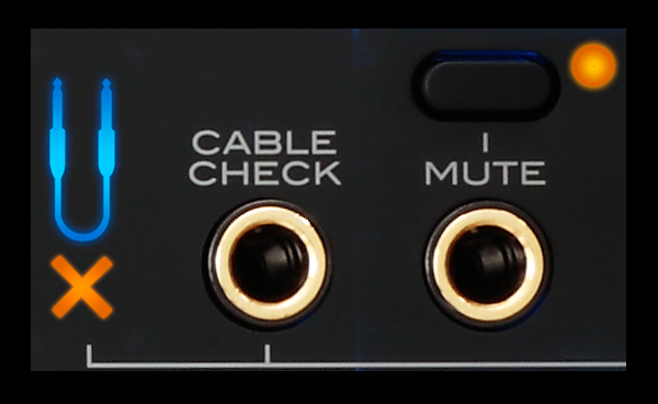 Cable Checker function warns of broken or shorted cables.