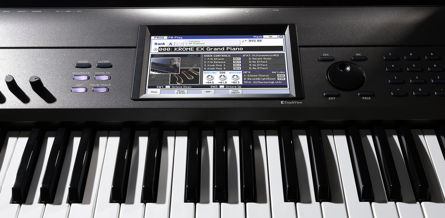 KORG KROME EX シンセサイザー KORGのシンセサイザー、KROME EXのご紹介です。